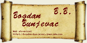 Bogdan Bunjevac vizit kartica